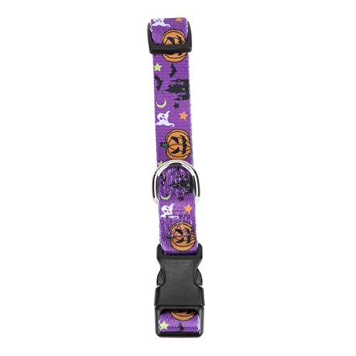 GANAZONO 1stk Halloween-Kragen Hundehalsband Mit Namen Haustier Halloween-katzenhalsband Halloween-hundehalskette Halloween-hundekrawatte Hundepflege Hundezubehör Bausatz Violett Polyester von GANAZONO