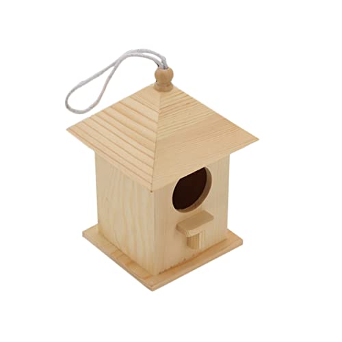 GANAZONO 1Stk Vogelkäfig für Haustiere vogelhaus Bird House Vogelkäfig im Freien Vogelhütte aus Holz Vogelhäuschen für draußen Vogelnest aus Holz Vogelkäfig aus Holz Vögel von GANAZONO