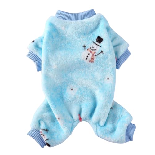 GANAZONO 1stk Weihnachts-Haustier-Kleidung Hund Rentier Kostüm Weste Haustiere Für Den Winter Hundeurlaubspullover Outfit Züchten Halloween-kostüme Für Hunde Hundekostüme Polyester Sky-Blue von GANAZONO