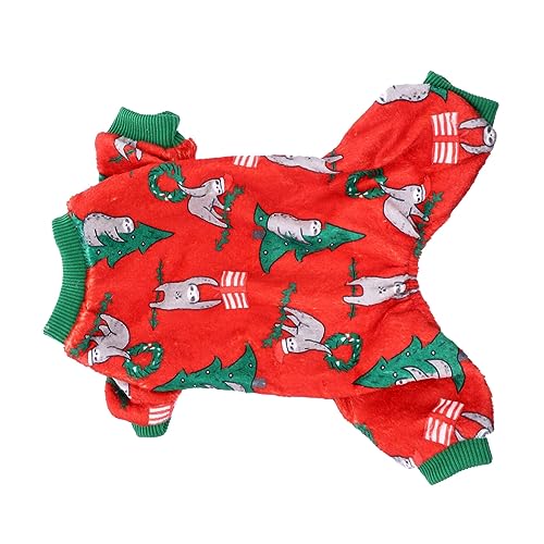 GANAZONO 1stk Weihnachts-Haustier-Kleidung Hundehalsband Mit Schleife Hund Brauch Dackel Kleidung Hunde-Outfits Weihnachtspullover Für Hunde Hund Hochzeit Kostü Hundewindeln Korallenvlies von GANAZONO