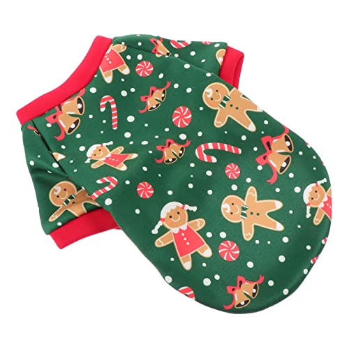 GANAZONO 1stk Weihnachtskleidung Für Hunde Haustier Weihnachten Cosplay Weste Hundespielzeug Zum Geburtstag Hunde Urlaub Pyjama Plüsch Weihnachtshundeanzug Hündchen Green Polyester-vlies von GANAZONO