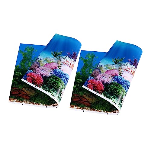 GANAZONO 2St Aufkleber für Aquarien Aquarium licht Teich Pumpe Vakuum Netz Unterwasser Aufkleber Fischtank-Poster Aufkleber aus Aquarienpapier Aquarium-Aquarium-Plakat Dickfilmpapier von GANAZONO