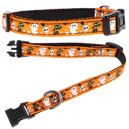 GANAZONO 2St Halloween-Haustierhalsbänder Gürtel Spinne Hundekleidung Platte Wurf Dog Halloween Costume Dog Costume Halloween Gurte rückenbandage Hundehalsband Leine Hundeleine Stoff Orange von GANAZONO