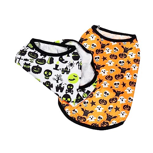 GANAZONO 2St Haustierweste Atmungsaktive Hundeweste Halloweenkostüm Haustier-Cosplay-Kostüm Halloween Costume Halloween Kleidung Festival-Haustierkostüm Halloween-Haustierkleidung Polyester von GANAZONO