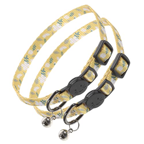 GANAZONO 2St Katzenhalsband Katzen katzenhalsbänder Haustierhalsband süßes Kätzchenhalsband Kätzchen mit Glocke Air-Tag-Hundehalsband Buster für Katzen Kätzchen Zubehör Polyester von GANAZONO