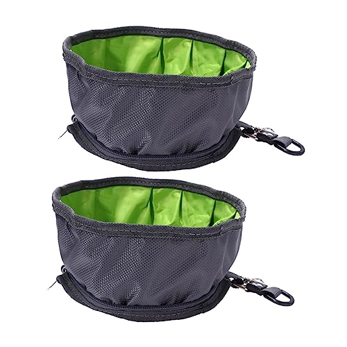 GANAZONO 2St hundefutternapf pet Water Bowl Dog Food Bowl Tragbarer Hundewassernapf Faltbarer Hundewassernapf Wassernapf für Haustiere Futternapf für Katzen Futternapf für Haustiere Grey von GANAZONO