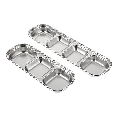 GANAZONO 2st Geschirr Aus Edelstahl Dual Multi Futterspender Für Mehrere Katzen Futterstation Für Hunde Automatischer Wasserspender Für Hunde Großer Hund Doppelt Rostfreier Stahl Silver von GANAZONO