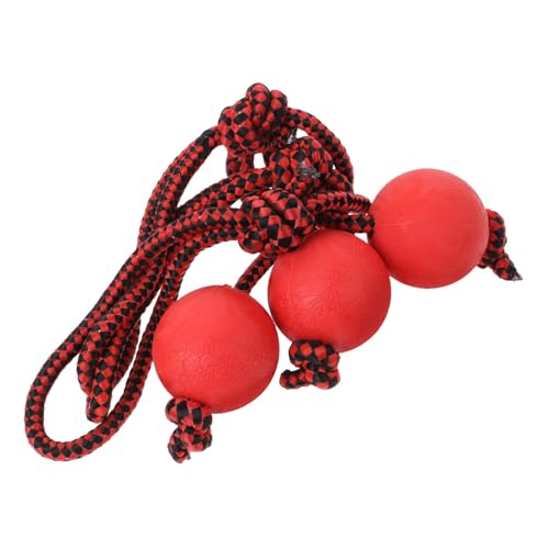 GANAZONO 3St Hund wirft Ball schnüffelmatte für Hunde Hundeball Hundeseil Dog chew Toy hundekauspielzeuge Ballspielzeug zum Apportieren von Hunden Apportierbälle für große Hunde Gummi rot von GANAZONO