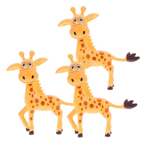 GANAZONO 3st Aquarium-Giraffe Terrarienfiguren Aquarienpflanze Teich Halter Frösche Treibholz Tiere Frosch Tank Tierfigur Topper Pumpe Leopard Aufblasbare Giraffe Baum Harz Chocolate von GANAZONO