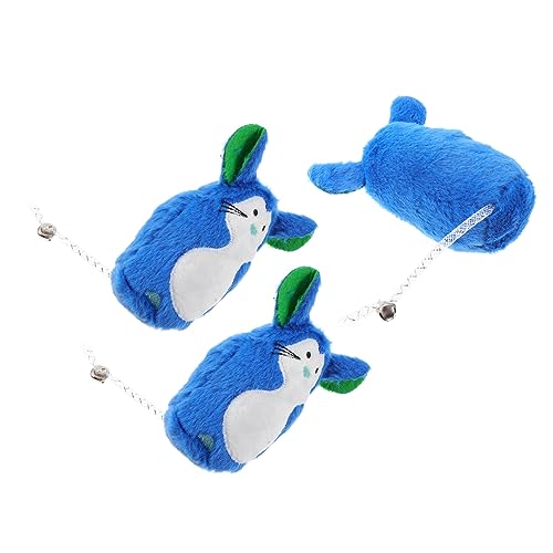 GANAZONO 3st Ausgestopftes Katzenspielzeug Katzenspielzeug Für Wohnungskatzen Zahnspielzeug Für Kätzchen Katzenspielzeug Mäuse Katzen-mäuse- -kätzchenspielzeug Blue Plüsch von GANAZONO