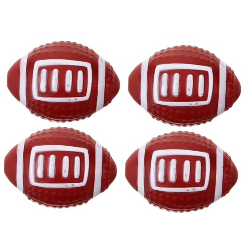 GANAZONO 4 Stück Hundespielzeugball Für Haustiere Bälle Für Hunde Welpe Stacheliger Hundeball Hundespielzeug Quietscht Hunde Quietschender Ball Hundefußball Gummi Light Brown von GANAZONO