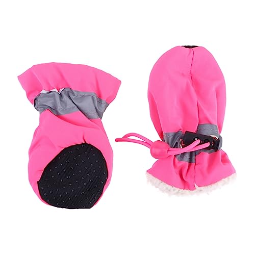 GANAZONO 4-teiliges Set Hundestiefel Bausatz Keine Socken Auto Haustiermatten Hundeschermaschinen Hundeschuhe Kordelzug Hunde-PIPI-pad Scherlift Für Kurzhaarige Haustiere Rosa von GANAZONO