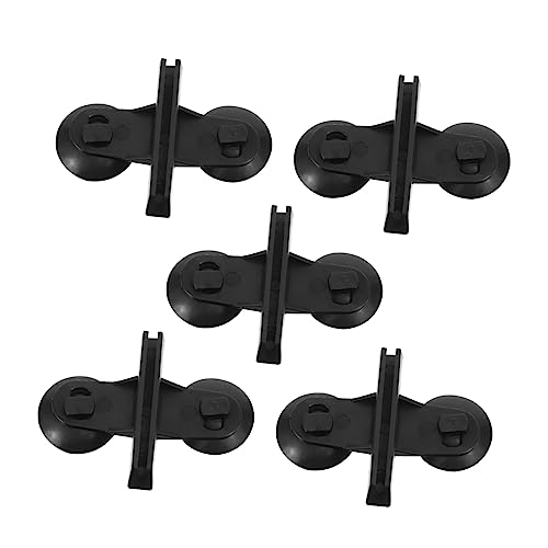 GANAZONO 5St Aquarium Glas Clip Aquarium-Glasclip Aquarium Trennwand Clip Aquarium-Sauger-Clip Wassertank Aquarium mit Luftpumpe Trennklammern für Aquarien Aquarium-Trennklammern Abs Black von GANAZONO