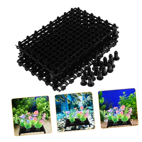 GANAZONO 5St Bodenfilterplatte für Aquarien Meeresfischbecken Wasserkocher Filter für Aquarien kleines Aquarium Fischbehälter Bodenfilter PVC-Material Bodenfilter PVC-Filterplatte Black von GANAZONO