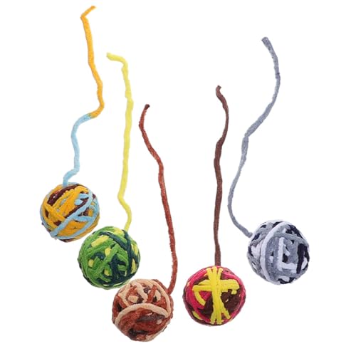 GANAZONO 5St Katze Wolle Ball für Katzen mit Katzenminzenbällen interaktives katzenspielzeug Interactive cat Toy kleines Katzenspielzeug Katzenkratzspielzeug Garn von GANAZONO