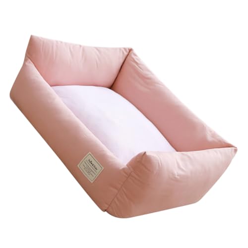 GANAZONO Abnehmbares und waschbares Haustiernest Bett Vlies Zwinger Käfig pet Bed Dog beds katzenbetg katzenliege Kissen für Haustiere Schlafunterlage für Katzen Baumwolle Rosa von GANAZONO