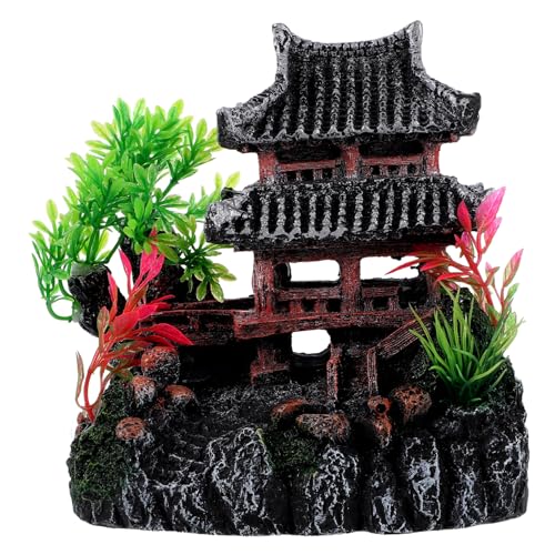 GANAZONO Aquarienverzierungen bürodeko House Decoration Aquarium-Ornament naturdeko für freundinen Tank Stand Aquariumreiniger Fischhöhlen Fischversteck Höhle Harz Colorful von GANAZONO