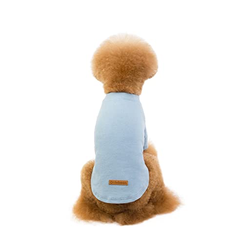 GANAZONO Baumwollkleidung für Haustiere Pyjama pärchen Schlafanzug Brustumfang Haustierbekleidung Sleepshirt Hunde-Hoodie kleine Hundemäntel Hundehemd Hundebetten Dackel Hundekleidung Blue von GANAZONO