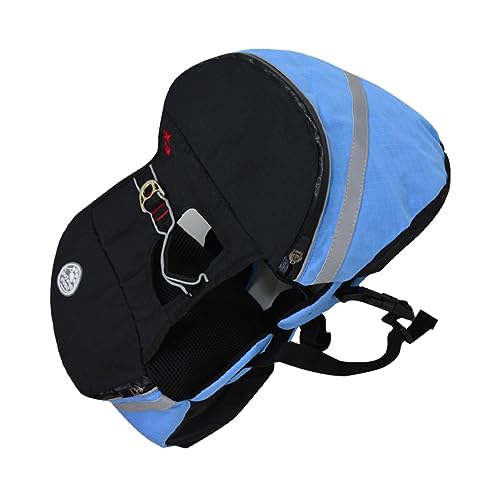 GANAZONO Camping Rucksack für Hunde hundetransporttasche Hundetransportrucksack Hundeleine für große Hunde kleines hundegeschirr Hundemaulkorb Hündchen Hund satteltasche Hunderucksack Blue von GANAZONO