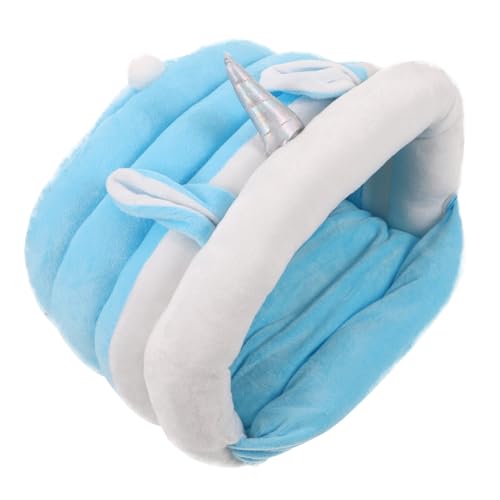 GANAZONO Einhorn-Katzenstreu haustierzelt tierbett cat Bed katzenzelt cat House Guck-Guck lustiges katzenbett Katzensack Rosa Katzenhaus Haustier Katzenhaus Katzennest Stoff Blue von GANAZONO