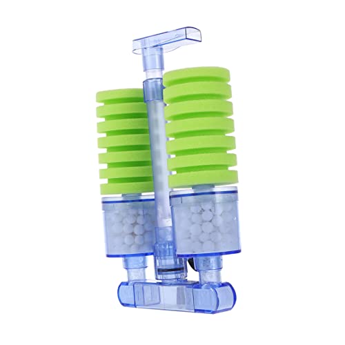 GANAZONO Filter für Fischbecken innenfilter außenfilter Filtermedium Sponge Filter Aquarium Pump Fischfilter Algen automatisch Schwimmbad Zubehör für Aquarien Aquariumzubehör Plastik Blue von GANAZONO