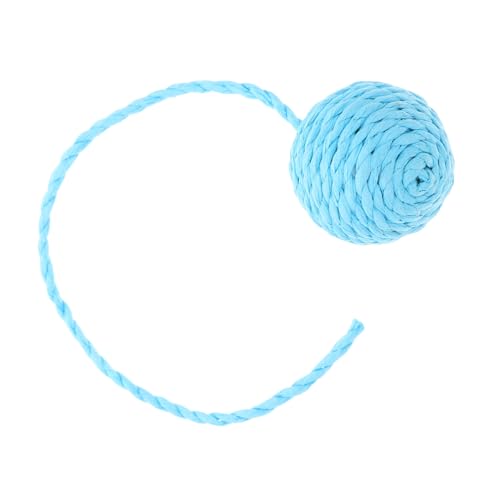 GANAZONO Fuzzy-bälle Für Katzen Crinkle-bälle Für Katzenspielzeug Katzengarnknäuel Katzenspielzeugball Katzen-Teaser- Ballspielzeug Für Katzen Sisalkugeln Papier Sky-Blue von GANAZONO