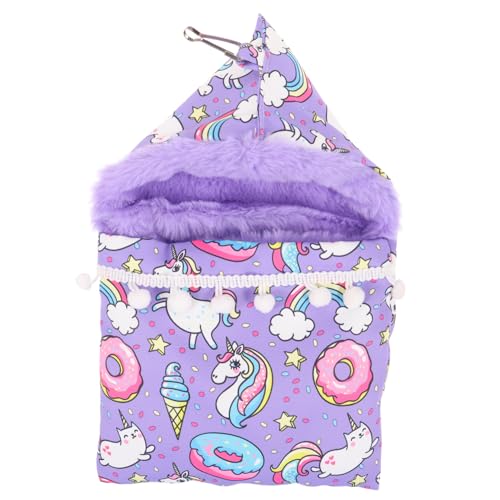 GANAZONO Hamster Baumwollnest Käfig Hamster Hängematte coop suspendieren Schweine Träger hamsterbett Meerschweinchen-Hängematte Hamster hängt warmes Bett wasserdichtes Canvas-Gewebe Violett von GANAZONO