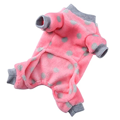 GANAZONO Haustier-Pyjama hundewintermantel hundemantel hundejacken hundepullover Dog Jacket Hündchen Windhund Hundeshampoo Schlafpyjama für Haustiere warmes Haustierkostü Polyester Rosa von GANAZONO