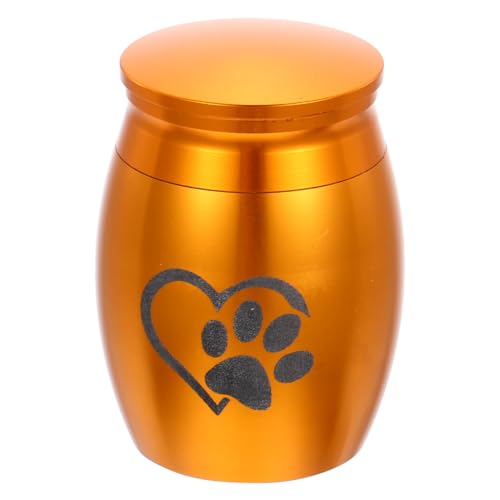 GANAZONO Haustier-einäscherung Urne Herz Paw Print Finish Hund Asche Cinerary Sarg Haustier Asche Container von GANAZONO