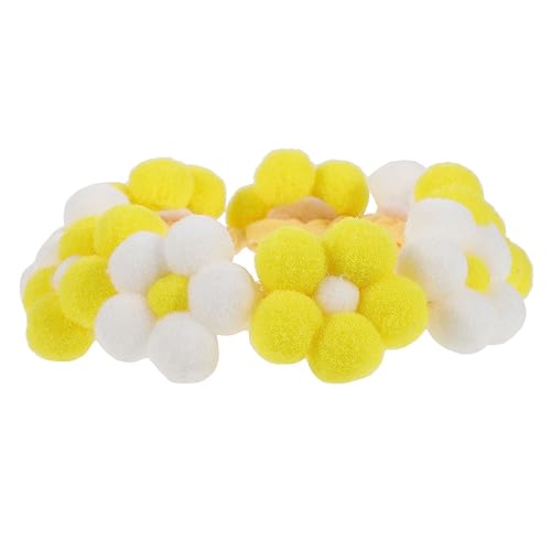 GANAZONO Haustierhalsband Hunde rolf zuckowski Weihnachten ausendeko Weihnachten weihnachtsek katzenhalsband Katzen Pom-Pom Kätzchen-Kragen Haustier Garn Yellow von GANAZONO