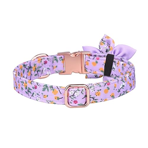 GANAZONO Roségoldenes Blumenhalsband Für Hunde Und Katzen Haustierhalsband Mit Abnehmbarer Geeignet Für Verschiedene Anlässe Zufällige Farbauswahl von GANAZONO