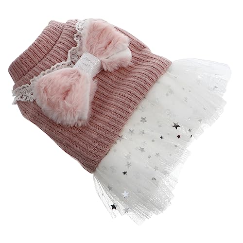 GANAZONO Haustierkleid Hund Kleiner Gestrickter Herzpullover Für Hunde Gestrickter Hundepullover Hund Urlaub Verkleiden Haustierbedarf Kostüme Große Hundekleidung Hund Garn Rosa von GANAZONO