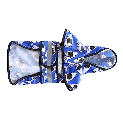 GANAZONO Hund Regenmantel Reversibel Hundejacken Für Große Hunde Autositz Für Hunde Hundeleinen Hundemantel Wasserdicht Hundemäntel Für Große Hunde Poncho Schutz Im Freien Blue Polyester von GANAZONO