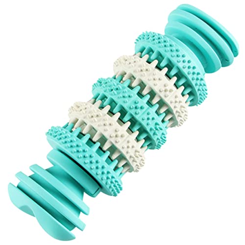 GANAZONO Hund zähne reinigen Interactive Dog Toys Dog chew Toy hundezahnbürste Dog Teeth Cleaning Dog Toothbrush Hund Aggressive Kauer Hundebellen zahnende Welpen Gummi Sky-Blue von GANAZONO