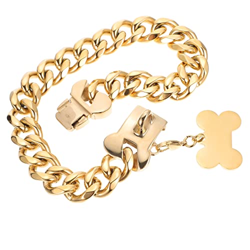 GANAZONO Hundeleine Goldendoodle-zubehör Für Hunde Haustier Hundehalsbänder Kragen Kette Hundehalsband Kätzchen-Ornament Hundehalsband Mit Namen Entzückende Hundehalskette Stahl von GANAZONO