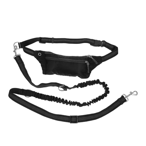 GANAZONO Hundeleine Mit Bauchtasche Elastische Joggingleine Für Hunde Ideal Zum Laufen Und Trainieren Mit Zufälligem Reißverschluss Für Komfort Und Bewegungsfreiheit von GANAZONO