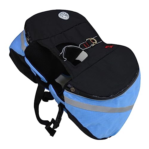 GANAZONO Hunderucksack Autositzbezug für Hunde Transportbox für Haustiere Hundekleidung Hundehütte Dog Water Bottle hundewasserflasche Camping Rucksack für Hunde Hund satteltasche Blue von GANAZONO