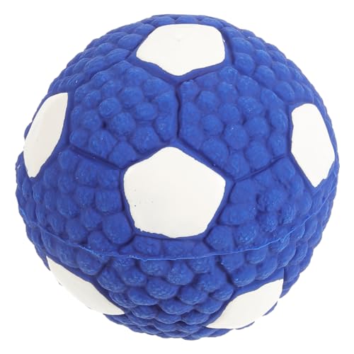 GANAZONO Hundespielzeugball Hundebälle Klein Hundespielzeug Kleine Hunde Interaktives Hundespielzeug Kauspielzeug Hundespielzeug Aggressive Kauer Welpe Quietschend Hündchen Gummi Blue von GANAZONO