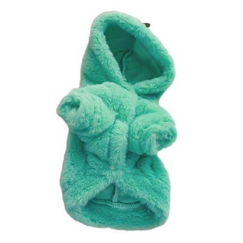 GANAZONO Kapuzenpullover Für Haustiere Wurf Leckereien Für Welpen Puffer Dackel Mäntel Kleine Hundekleidung Rattenstreu Kleiner Hund Regenmantel Rennmaus Kalt Windeln Light Green Polyester von GANAZONO