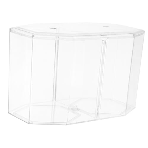 GANAZONO Kasten Achteckiges Aquarium Aquariumdeckel Mini-Aquarium Reiniger Mini Fischglas Garnelenfilteraquarium Kleiner Filter Für Aquarium Dekorationen Für Aquarien Stand Netz Acryl von GANAZONO