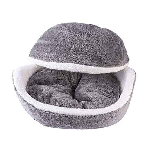 GANAZONO Katzenbett beheizte Haustierbetten für Katzen Flauschiges hundebett unverwüstliches hundebett Welpe pet Bed petbett Dog beds Dog House Haustier warmes Haustierbetthaus Grey von GANAZONO