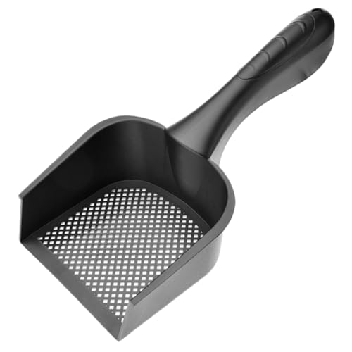 GANAZONO Katzenstreu Träger Haustier Katzenklo-Sieb Scoop katzenklo zubehör pet Supplies swor cat Litter Shovel Katzenklo Reinigungshilfe Sandschaufel Kotschaufel für Katzen Sandsieb Black von GANAZONO