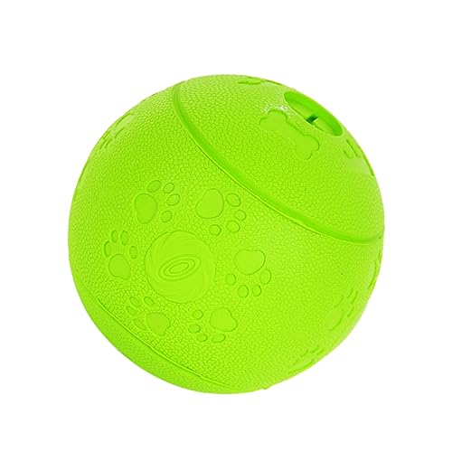 GANAZONO Kauspielzeug für Hunde Ball-Hundespielzeug Hundeball Quietschendes Hundespielzeug Hund interaktiv Leckerli-Ball für Hunde Welpe kauen Haustier Hund spielt Green von GANAZONO