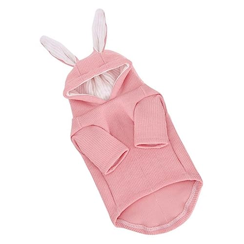 GANAZONO Kleidung für Haustiere Katzenhalsband kleine hundekleidung Katze ausgestopfte Tiere Katzenkäfig Bunny Ears Bunny Ohren Katzen-Outfit mit Hasenohren Haustier Herbstkostüm Stoff Rosa von GANAZONO