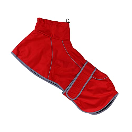 GANAZONO Kleidung für Haustiere hundemantel Dog Raincoat Hundeschutzregenmantel Dog Coat Hundemäntel Haustier Jacken wasserdichte Kleidung für Hunde Haustier Hund Regenmantel Polyester rot von GANAZONO