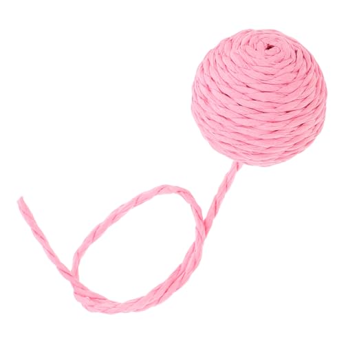 GANAZONO Kratzspielzeug für Katzen katzenkratzbaum Katzen Sisal Seil Katzenball Katzen Ball mit Glöckchen katzenbedarf Katzen-Teaser-Ball Kratzballspielzeug für Katzen Papier Rosa von GANAZONO