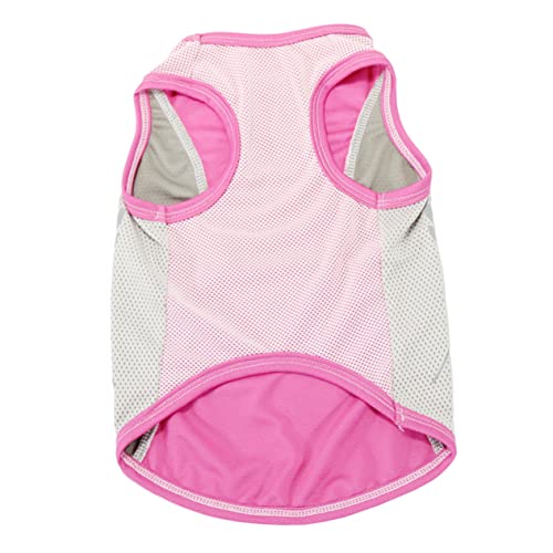 GANAZONO Kühlweste für Haustiere Hunde Brustgurt für Haustiere Kühlkleidung für Haustiere kühlende Sommerweste Puffer Hund Plüsch Bequeme Welpenweste Bequeme Haustierweste Polyester Rosa von GANAZONO