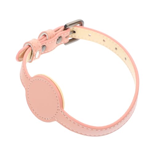 GANAZONO Katzentracker Pet-pu- Katzenhalsband Katzenhalsbänder Haustierhalsband Für Haustier Futterspender Tracer-Design-kragenverzierung Tracer Rosa Katzenhalsband Mit Glocke von GANAZONO