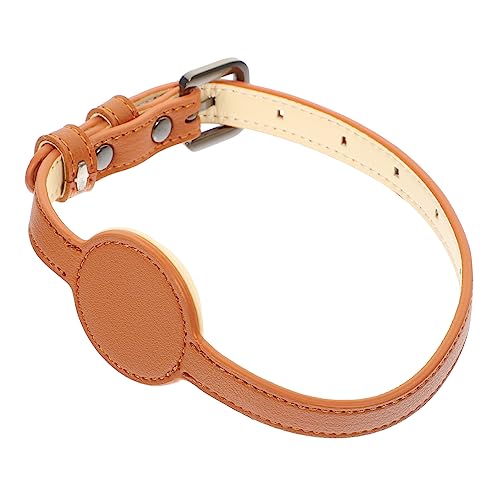 GANAZONO PET-Pu-Kragen trackers for Dogs hundekragen Sicherheits-Halsband Junge Katzenhalsband abbrechbare katzenhalsbänder Glocke Tracer-Design-Kragenverzierung bequemer Halskragen Brown von GANAZONO