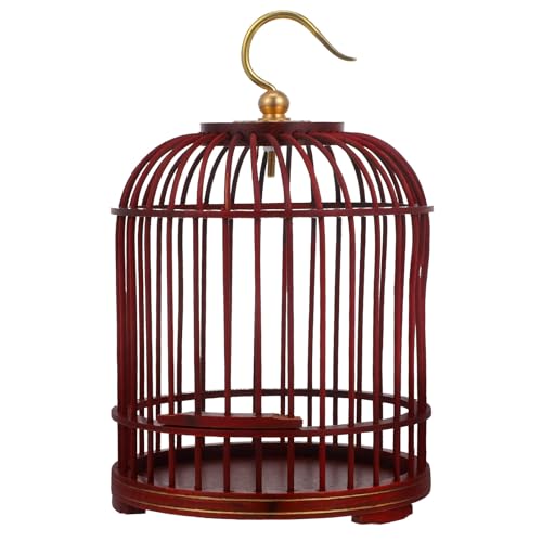 GANAZONO Pet Cage Out Door Decor Wooden Hamster Cage Outdoor Cage Metal Decorative Bird Cage Wooden Bird Nest Hanging Cage The Bird's Nest Decorations Wood Gifts Bird Cage Wood Trim von GANAZONO